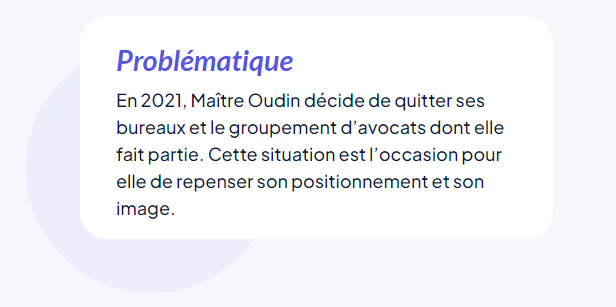 Texte "Problématique" sur le départ de Maître Oudin et sa réflexion sur son image