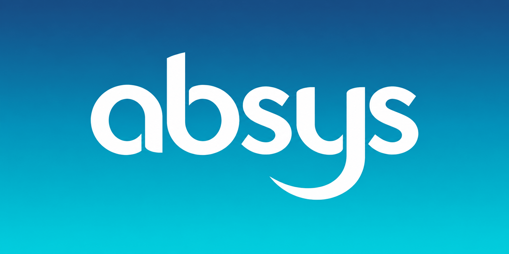 Logo Absys blanc sur fond bleu dégradé