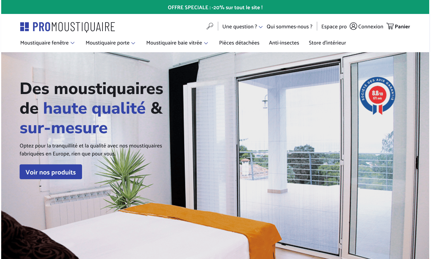 Moustiquaires sur mesure Promoustiquaire : haute qualité et protection