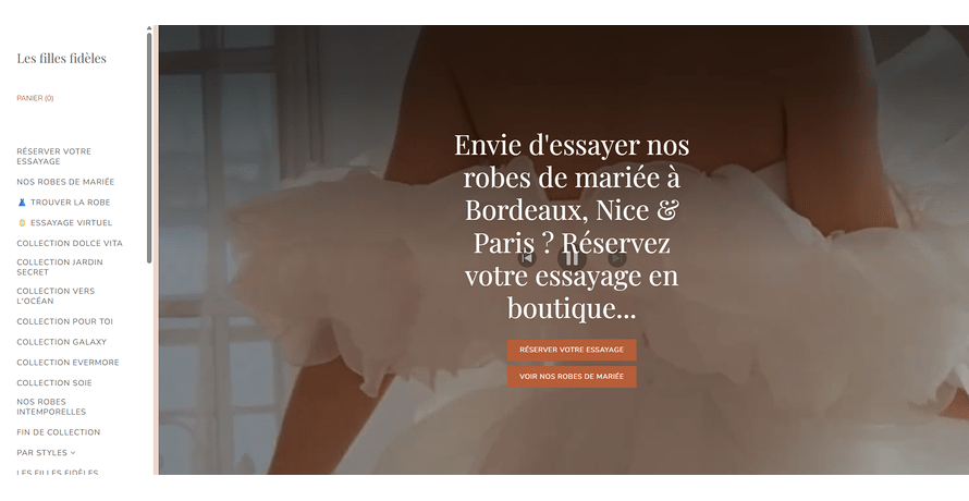 Robe de mariée en dentelle, Les Filles Fidèles, Bordeaux