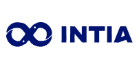 Logo INTIA, symbole de l'infini bleu