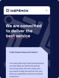 Le logo Inspemon et un slogan sur un fond bleu sombre.