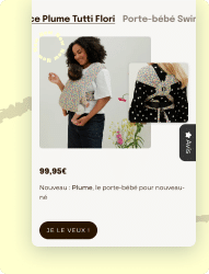 Porte-bébé Plume Tutti Flori de Bud & Blossom pour nouveau-né